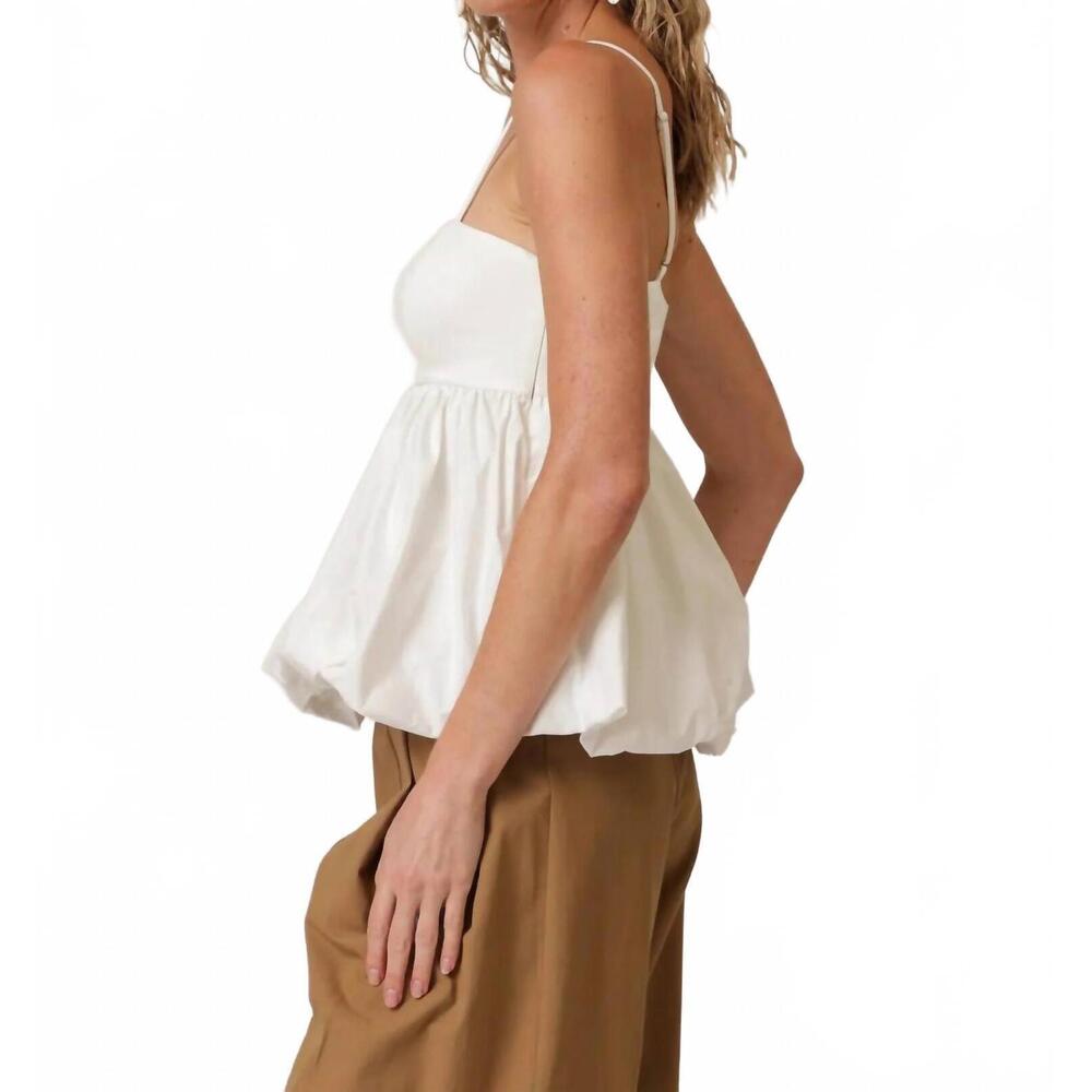 NEW LINE AND DOT wesley mix-media top in ecru - Picture 5 of 6